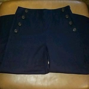 ANN TAYLOR  womens size 8 navy wide leg pants